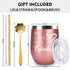 Birthday Gifts for Women,Gifts for Women Wine Gifts Ideas for Women, BFF, Best Friends,Sister,Daughter, Wife, Travel Tumbler Cup for Coffee, Wine with Lid and Coffee Spoon
